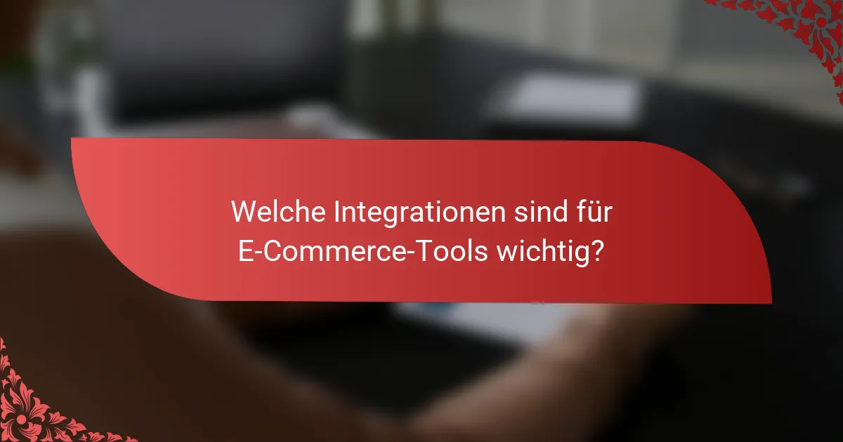 Welche Integrationen sind für E-Commerce-Tools wichtig?