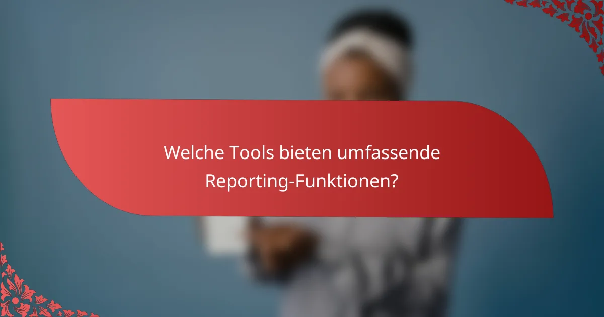 Welche Tools bieten umfassende Reporting-Funktionen?